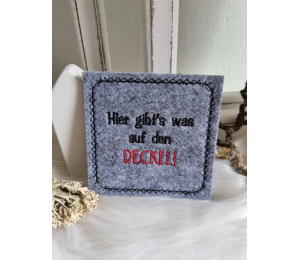 ADVENTSKALENDER 5. Dezember - Stickserie ITH - 26 Untersetzer Bier Sprüche